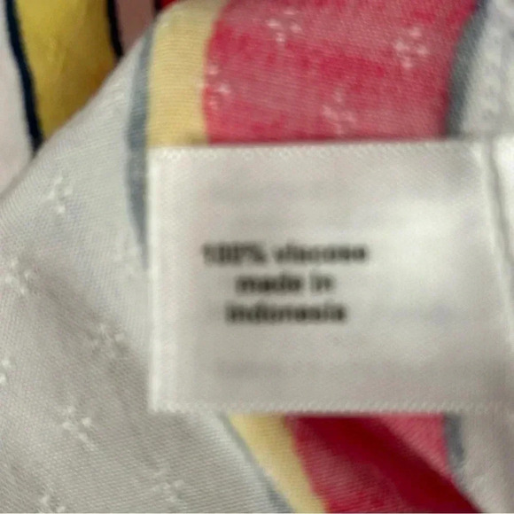 Lane Bryant square neck short flutter sleeve multi colored striped top size 20 - Picture 6 of 7